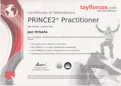 Prince2 certifikát